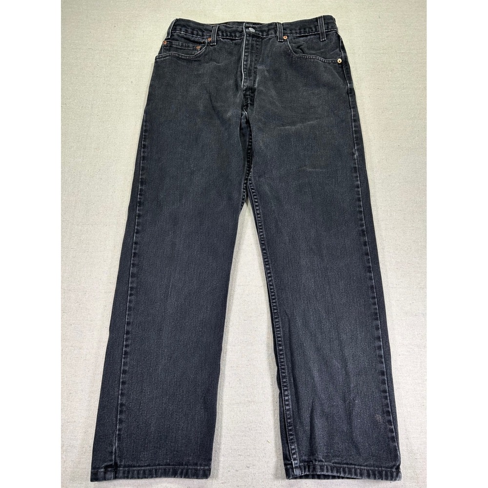 Vintage Levi's 505‎ Men's 36 Y2K Black Jeans Denim Regular Straight